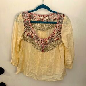 Anthropologie Brand Lilka Peasant Blouse
